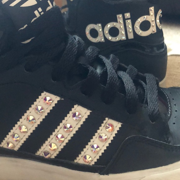 rhinestone adidas shoes